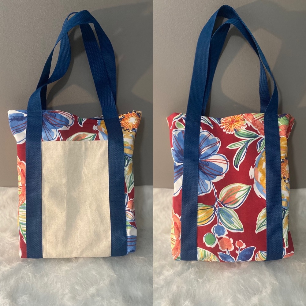 Floral tote bag